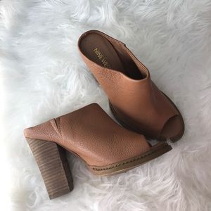 Nine West Lucky One Cognac Mule Size 7.5